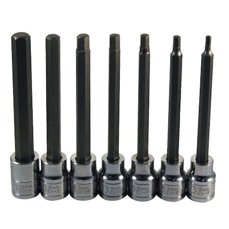 Atd Tools ATD 7-Piece Extra Long Metric Hex Bit Socket Set 13787